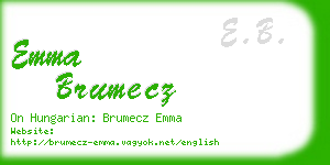 emma brumecz business card